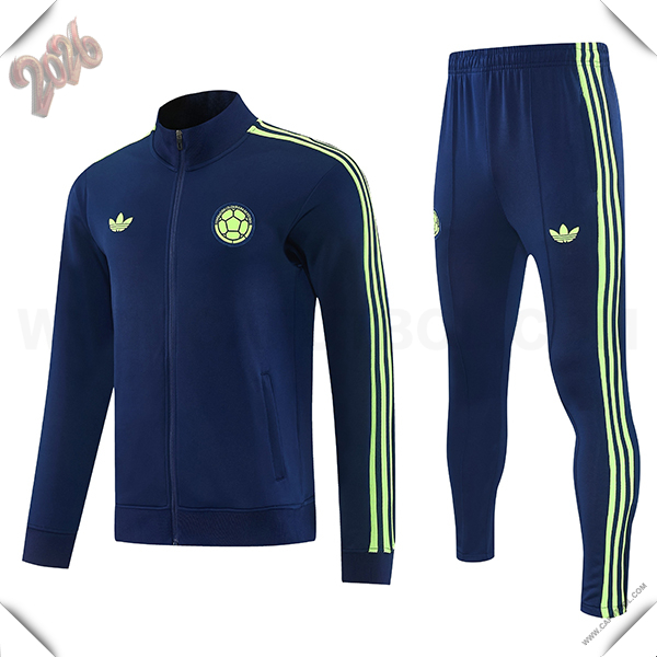 Chandal Chaquetas de Futbol Colombia Azul/Verde 2026/2027