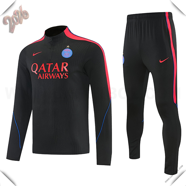 Chandal de Futbol PSG Negro/Rojo 2026/2027