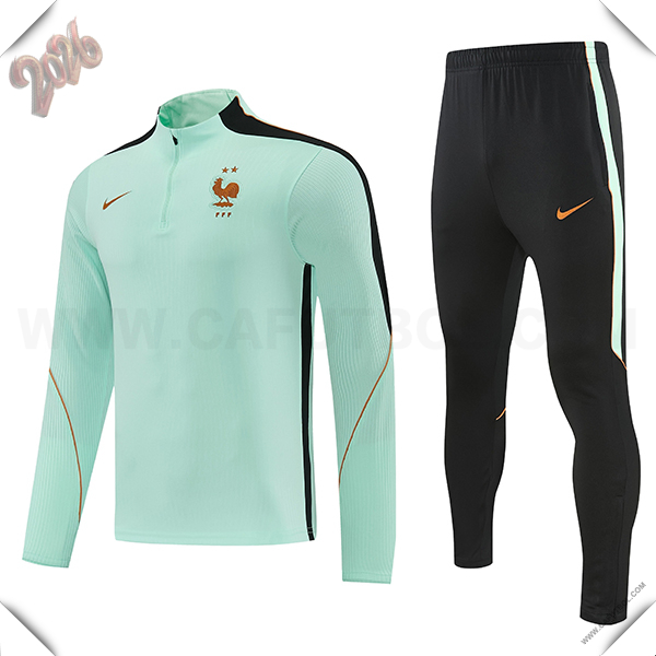 Chandal de Futbol Francia Verde/Negro 2026/2027