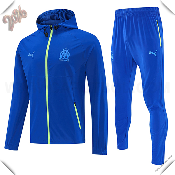 Chaqueta Con Capucha Chandal Rompevientos Marsella Azul 2026/2027