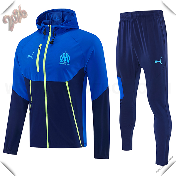 Chaqueta Con Capucha Chandal Rompevientos Marsella Azul 2026/2027 -02