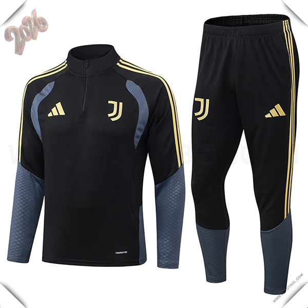 Chandal de Futbol Juventus Negro/Gris/Amarillo 2026/2027
