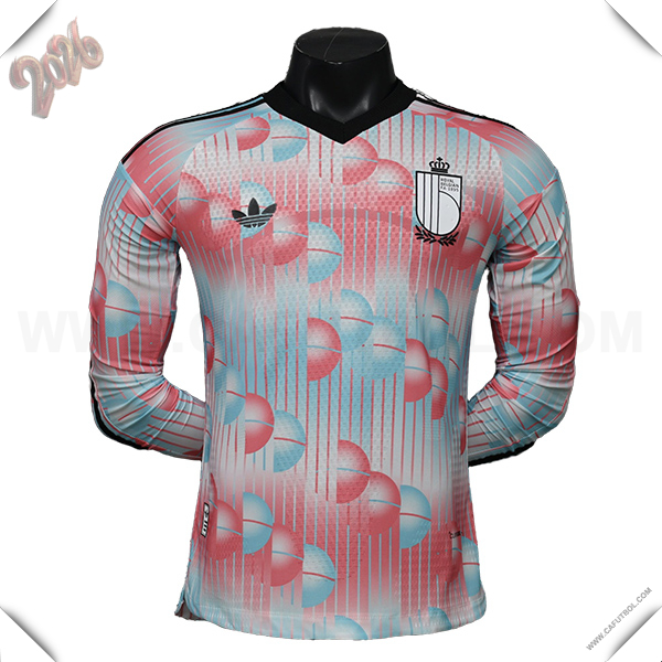 Segunda Camiseta Equipo de Belgica Mangas Largas Copa Mundial 2026