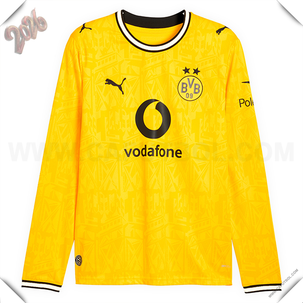 Nuevo Camiseta de Dortmund BVB Primera Mangas Largas 2026/2027
